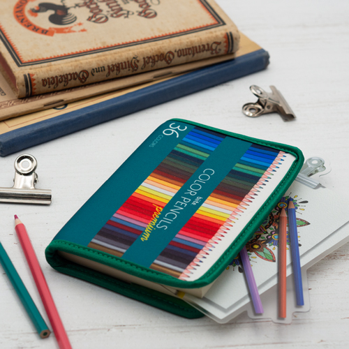 ブックカバー　いろえんぴつ